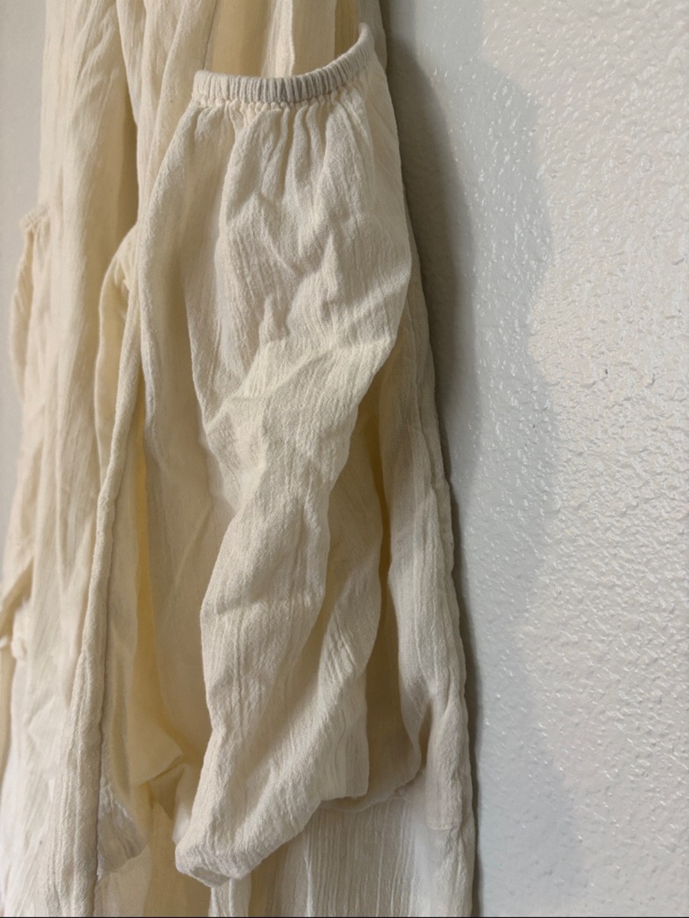 Free People Wide Leg Cotton Gauzy Cargo Harem Style Pants - Picture 14 of 15